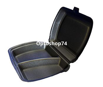 Ланч-бокс двухсекционный Черный 