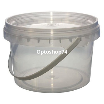 Ведро прозр. пищевое 1,2 л Курганпак