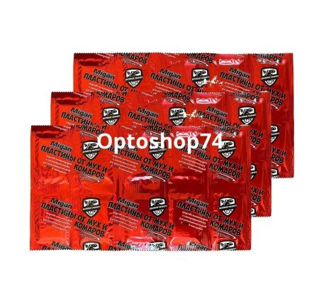 Купить Пластины от комаров и мух  "Migan" (10 шт) по цене 13,95 руб.