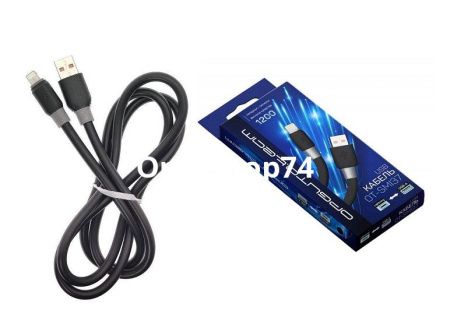 Купить Кабель Орбита OT-SMI37 6А 1,2 м., USB - Lightning, чёрный по цене 76 руб.