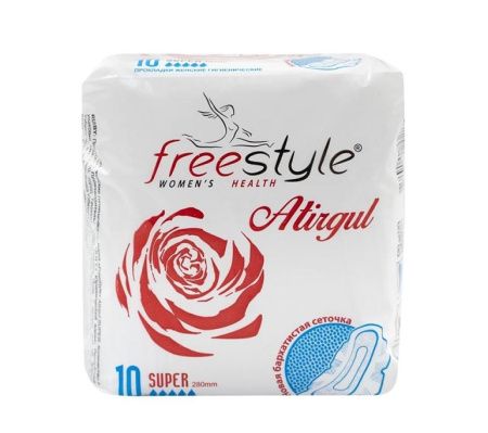 Купить Прокладки "FreeStyle" Atirgul super 10шт  по цене 61,60 руб.