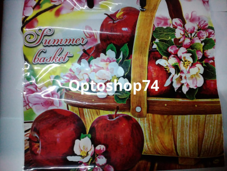 Купить Пакет с пластиковой ручкой 36*38 90 мк "Корзина яблок"" 1/100 по цене 14,70 руб.