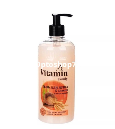Купить Гель д/душа Vitamin 5 злаков 650мл по цене 80 руб.