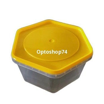 Банка 1,5 л сота с желтой крышкой Курган-Пак