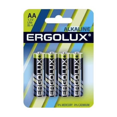 Купить Эл-т питания LR6 алкалин. Ergolux  (бл. 4 шт)  по цене 16,90 руб.