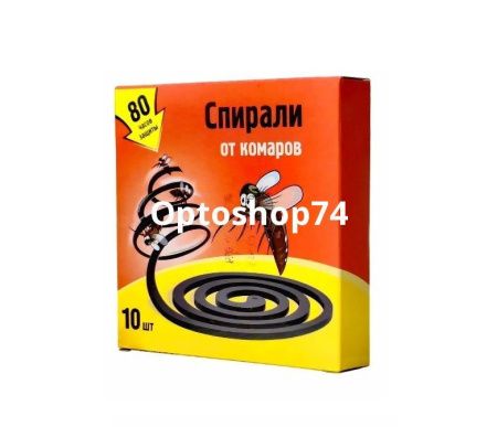 Купить Спирали от комаров без запаха 10шт черные по цене 48,80 руб.