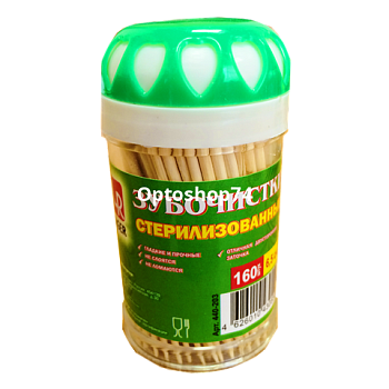 Зубочистки в пласт. баночке (160шт) 