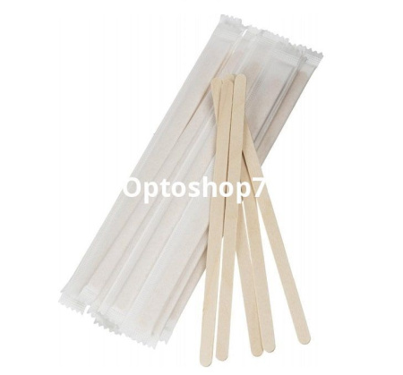 Купить Размешиватель дерев. 18 см. в инд.  упак. (250 шт) по цене 195 руб.