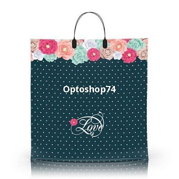 Пакет с пластиковой ручкой 40*40 90 мк Лав 