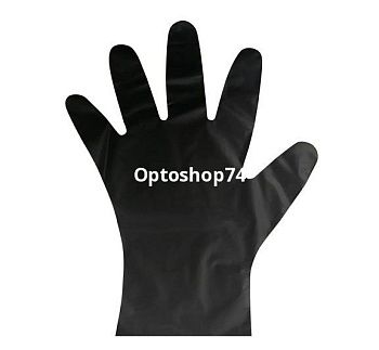 Перчатки ПНД одноразовые L Черные 