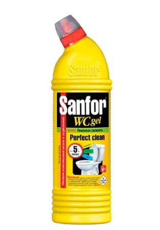 Купить Чистящее средство Sanfor WC Gel Лимон. свежесть 750 гр по цене 121,90 руб.