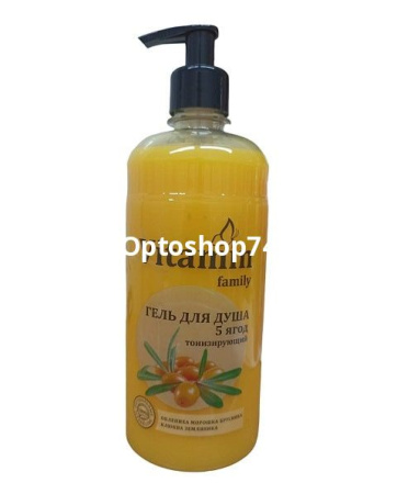 Купить Гель д/душа Vitamin 5 ягод 650мл по цене 80 руб.