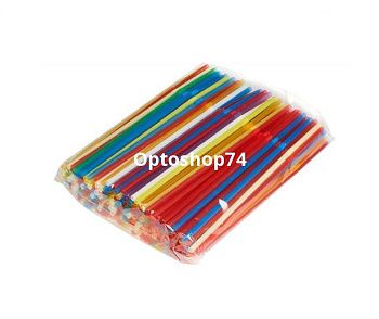 Трубочки для коктейля цветные с изгибом д=8мм (100шт) 