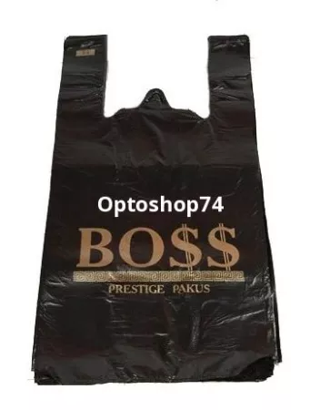 Купить Майка "Boss" черная Солпласт (уп. 100 шт) по цене 1,53 руб.