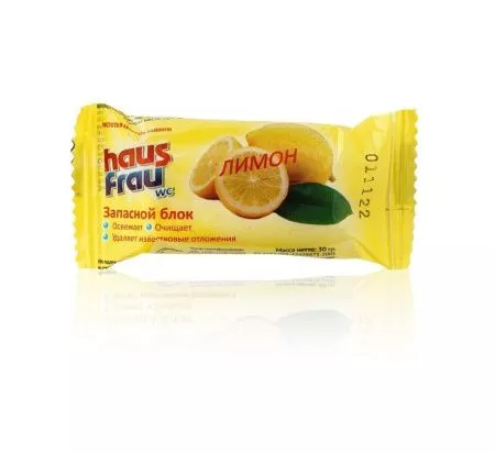 Купить Освежитель для унитазов (запасной блок) Haus Frau WC лимон по цене 12,40 руб.