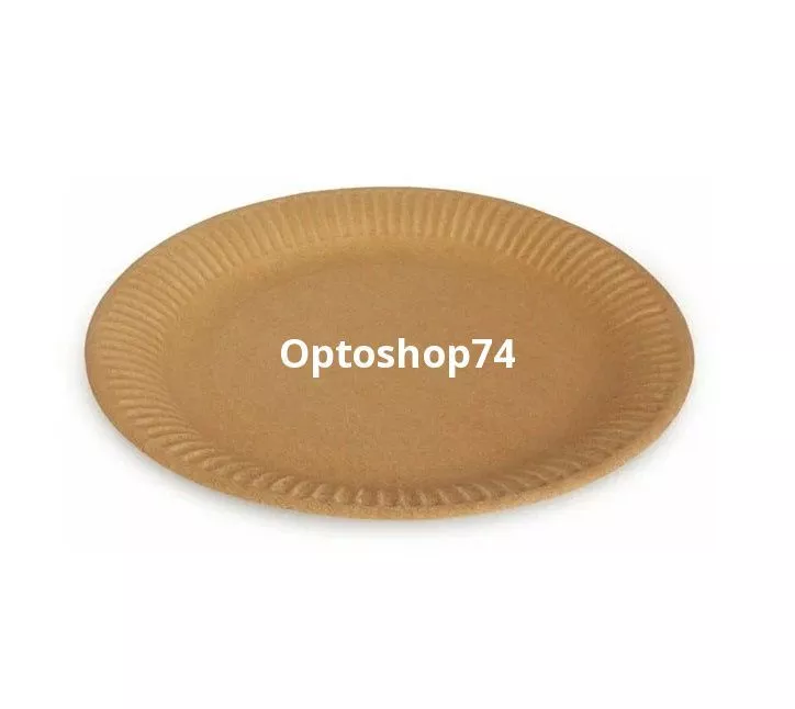 Тарелка картонная 230 крафт