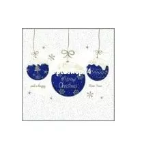 Салфетки 33*33 20л Три синих шара 