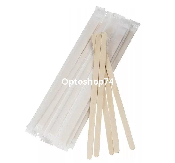 Размешиватель деревянный 18 см. в индивидуальной  упаковке (250 шт)