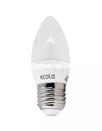 Купить Светодиодная лампа  свеча Ecola E27 5W 4000K по цене 46,90 руб.