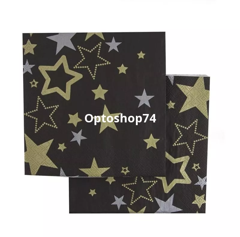 Салфетки 33*33 20л Bouguet Новогодние звезды 