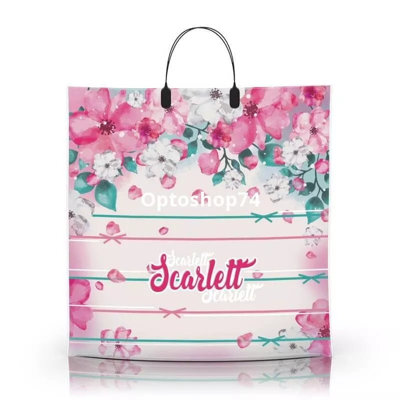 Пакет с пластиковой ручкой 40*40 90 мк Скарлетт 