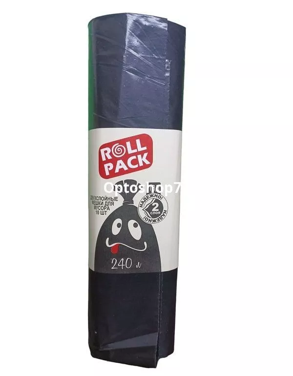 Мешки для мусора 240 л ПВД (10 ш) Эстафета чистоты