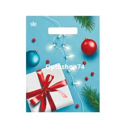Пакет выр. ручка 23*30 30мк Новогодний 