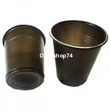 Стакан 0,5 л Боченок чёрный (МОПС) (уп. 65 шт)