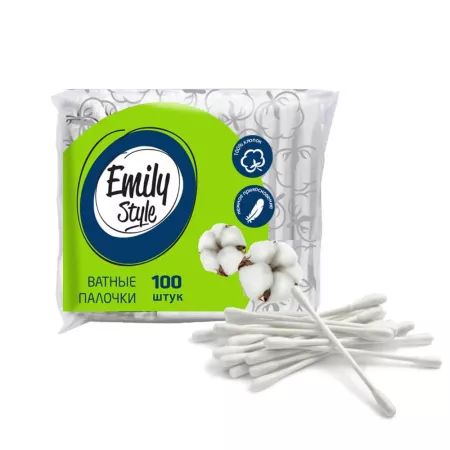 Купить Ватные палочки "Emily Stile" 100 шт п/п   по цене 25,90 руб.