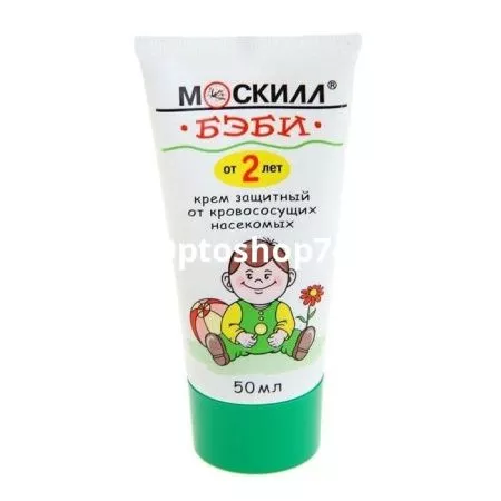 Купить Москилл" Бэби крем от комаров 50 мл  по цене 27,95 руб.