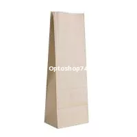 Пакет бумажный крафт под бутылку 30x10