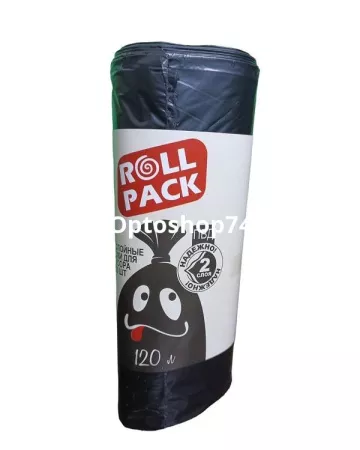 Купить Мешки для мусора 120 л ПВД (10 шт) Roll Pack по цене 96,30 руб.