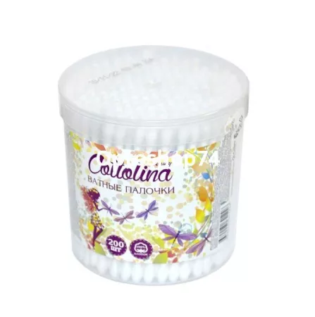 Купить Ватные палочки Cottolina 200 шт банка по цене 64,90 руб.