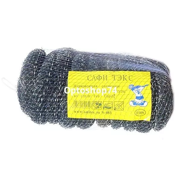 Губка металл. 10 шт в сетке нержавейка 10 г