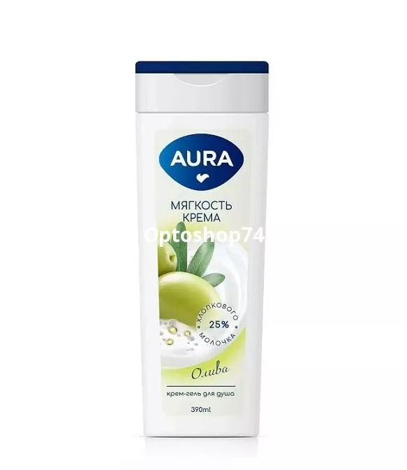 Крем-гель для душа AURA  Олива 390 мл