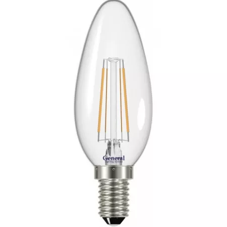 Купить Светодиодная лампа  свеча General E14 4W 4500K по цене 54,40 руб.