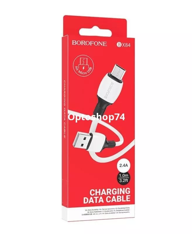Кабель BOROFONE BX84 Rise Micro 1 м. белый