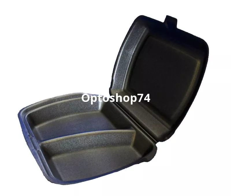 Ланч-бокс двухсекционный Черный 