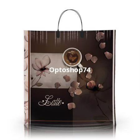 Пакет с пластиковой ручкой 40*40 90 мк Латте