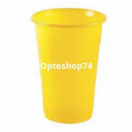 Купить Стакан 0,2 л желтый ИнтроПластик 100/3000 по цене 0,44 руб.