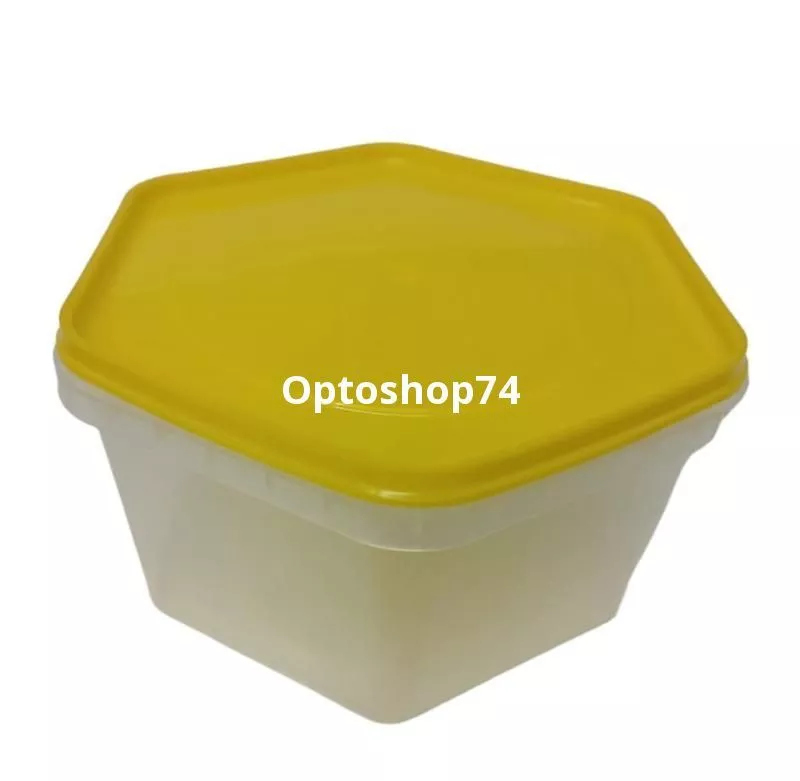 Банка 1 л сота желтая крышка Курганпак 