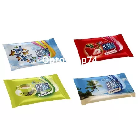 Купить Влажные салфетки "100% Чистоты" (15шт) по цене 9,90 руб.